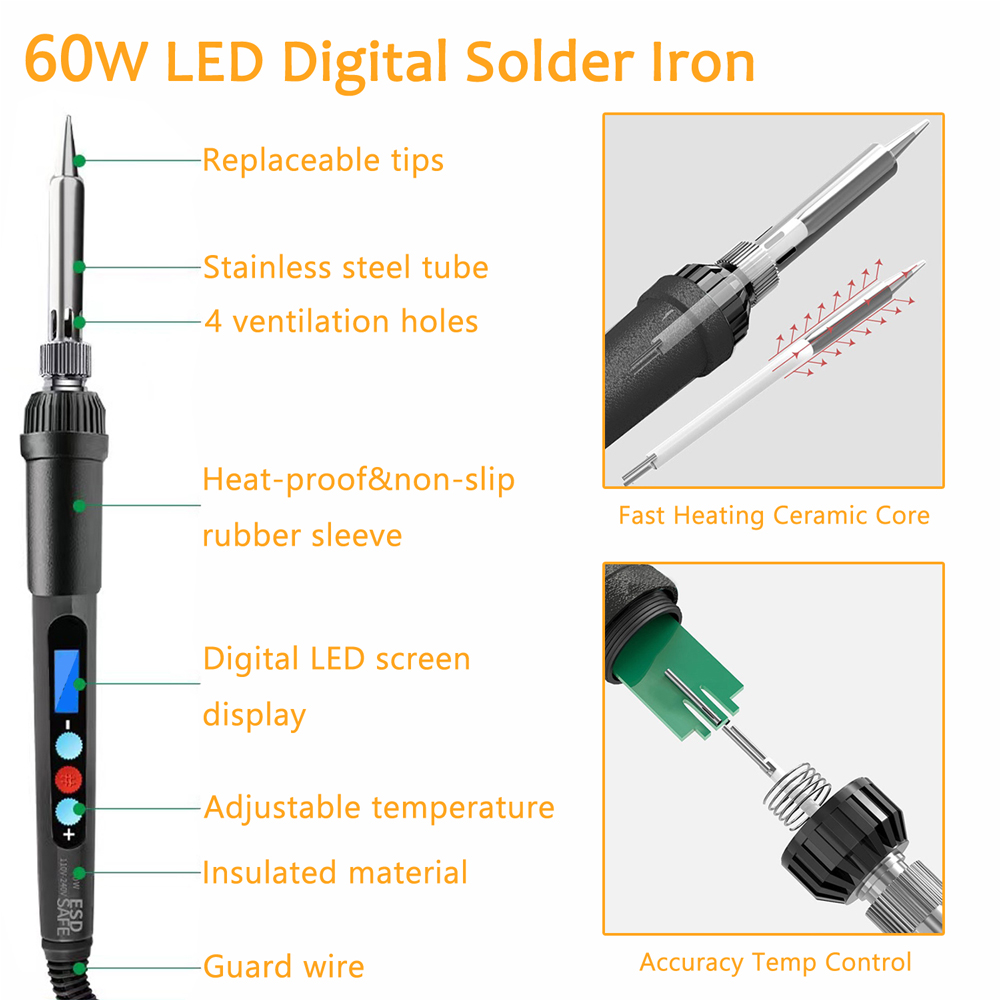Heat Insert Nut Iron Tip Hot M - Electronics Repair Kit With Soldering Iron 评论和价格