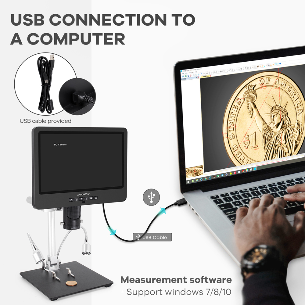 Andonstar Trinocular HDMI USB  - Electronics Repair Microscope 评论和价格