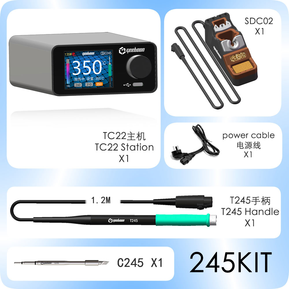 GEEBOON TC22 240W Soldering St - Electronics Repair Kit With Soldering Iron 评论和价格