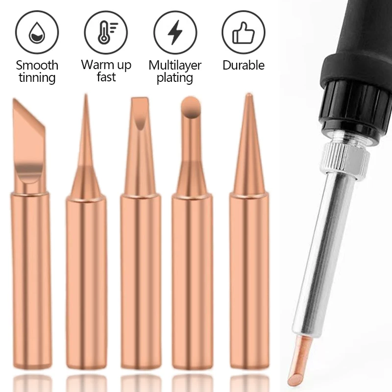 5PCS/Lot Pure Copper Soldering - Electronics Repair Kit With Soldering Iron 评论和价格