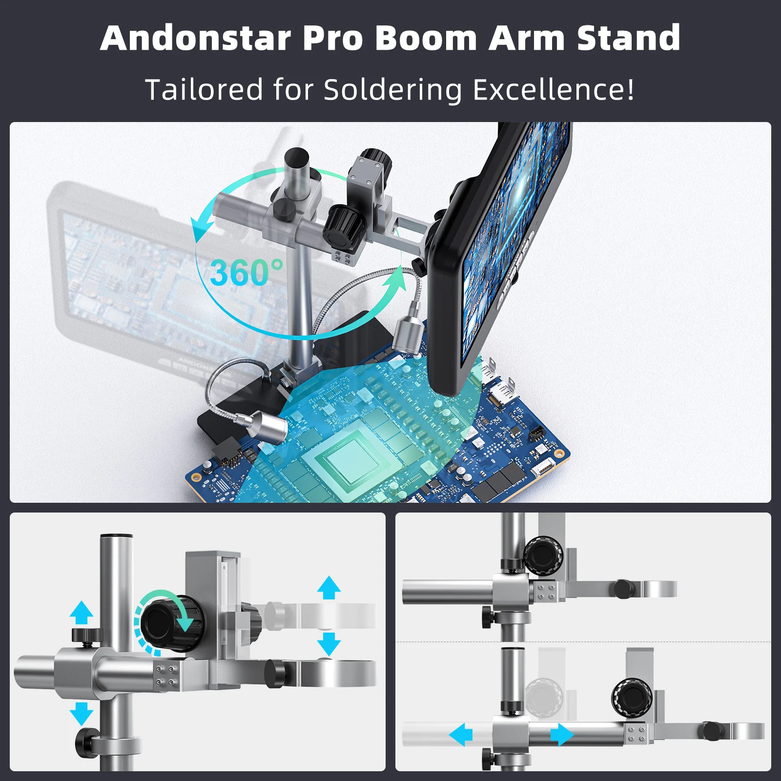 Andonstar AD210S-Pro 4K 60FPS  - Electronics Repair Microscope 评论和价格