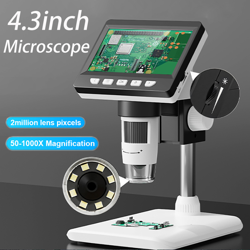 Digital Microscope with 4.3inc - Electronics Repair Microscope 评论和价格
