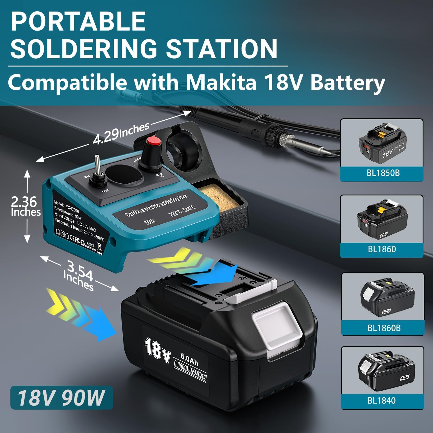 90W LED Digital Cordless Solde - Electronics Repair Kit With Soldering Iron 评论和价格